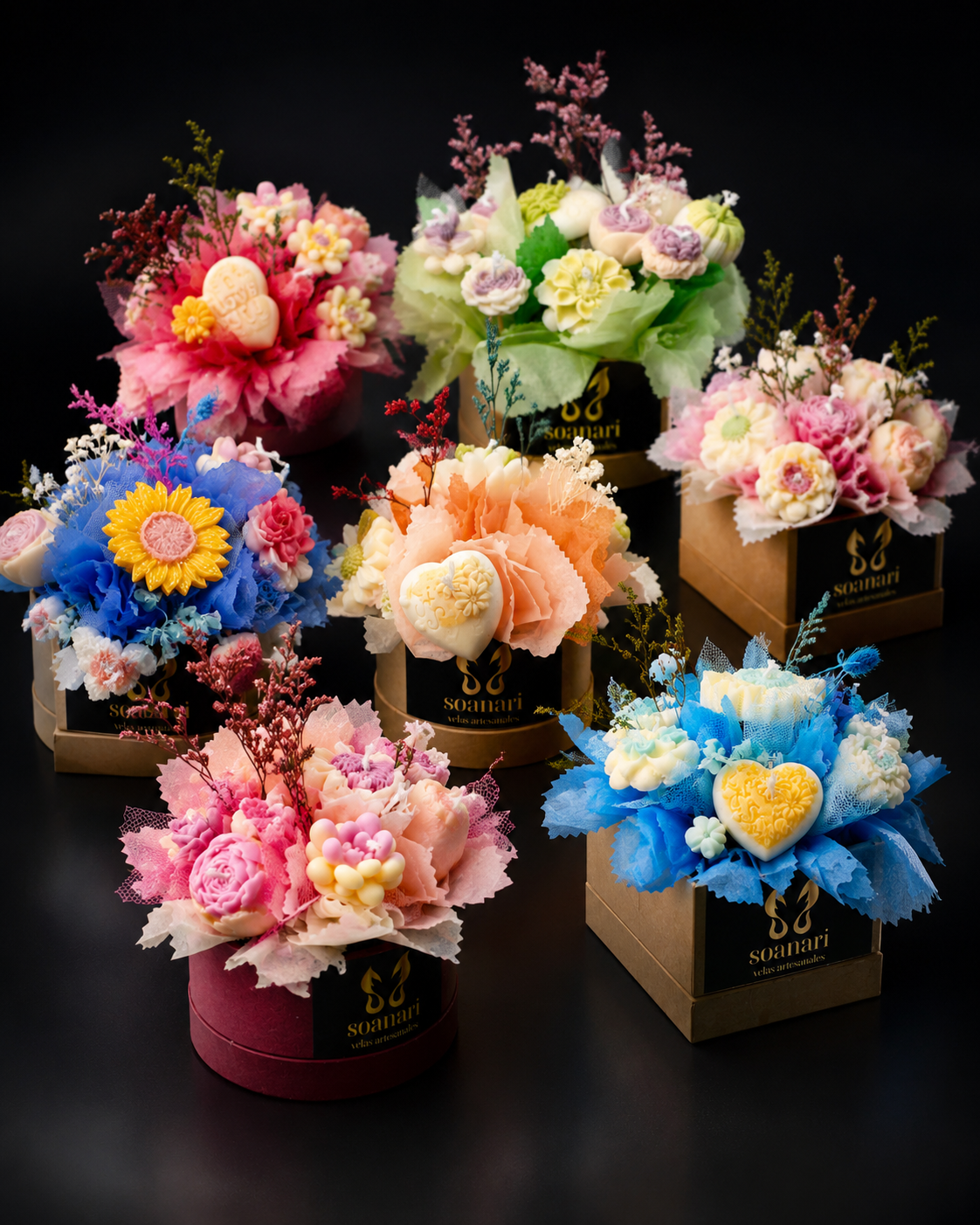 Bouquets de flores de cera hechos a mano - Soanari