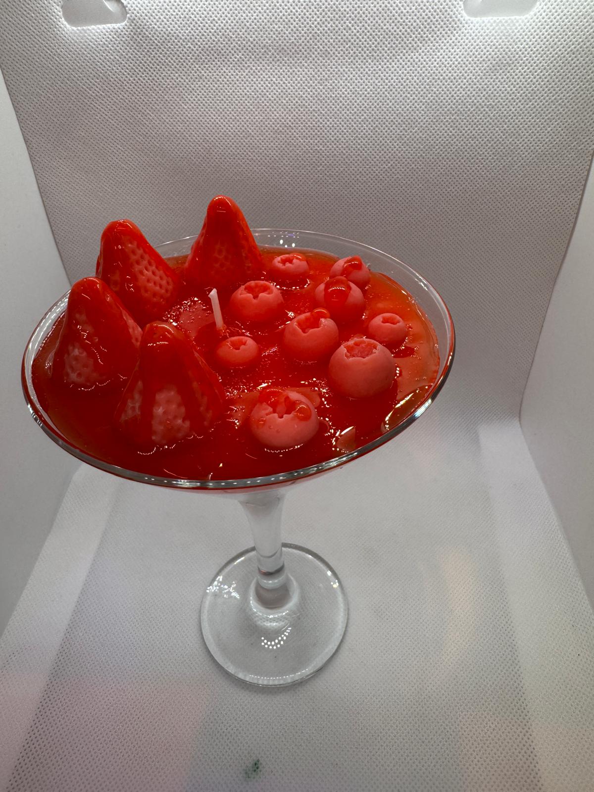 Vela copa de fresas