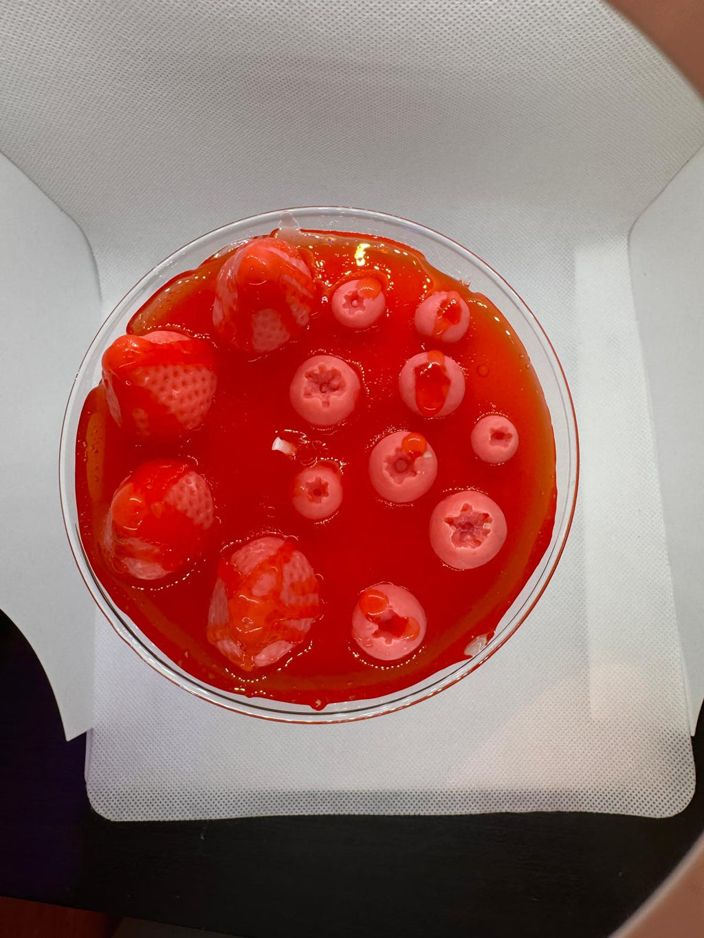 Vela copa de fresas