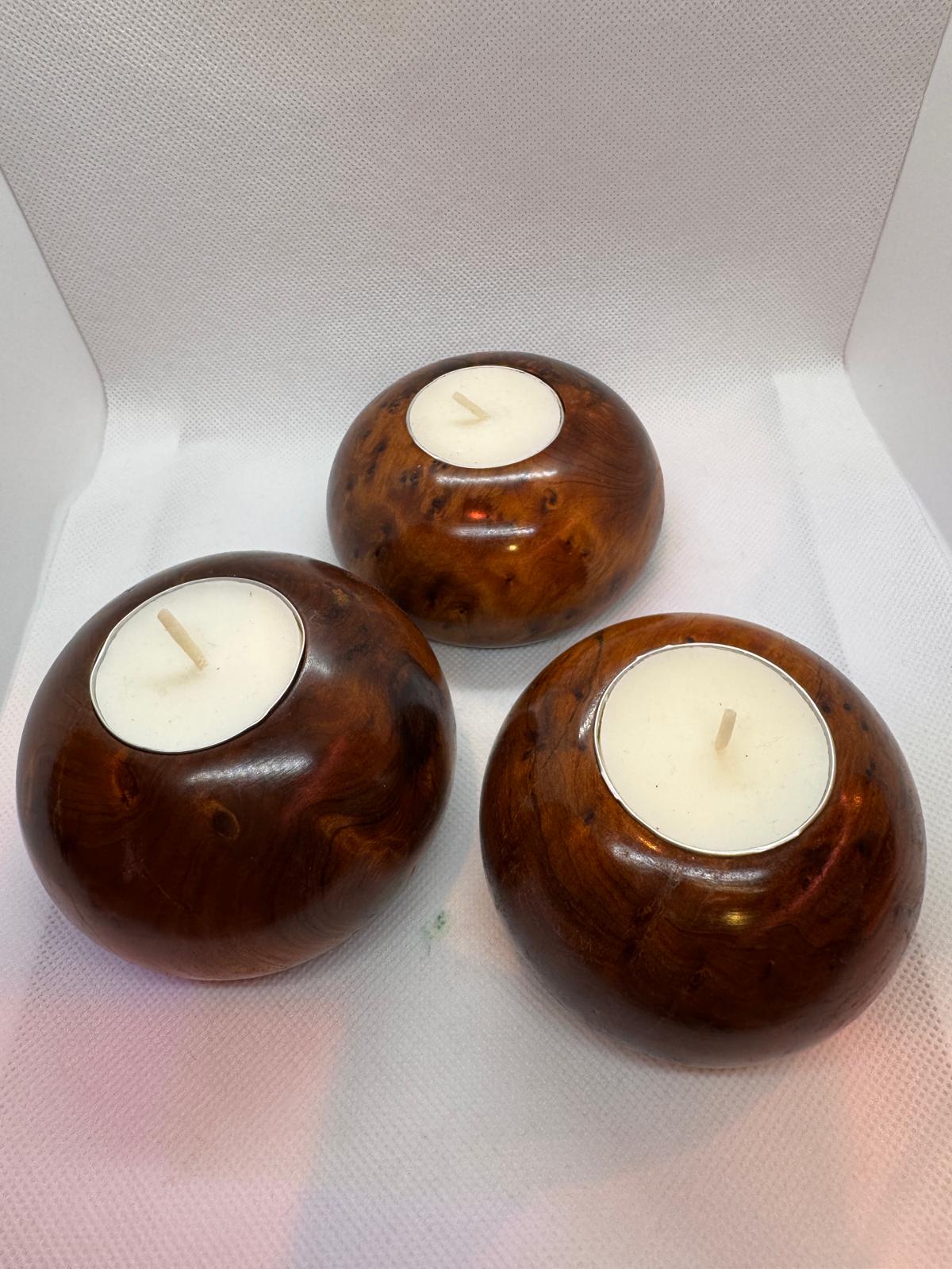 Vela en cuenco de madera