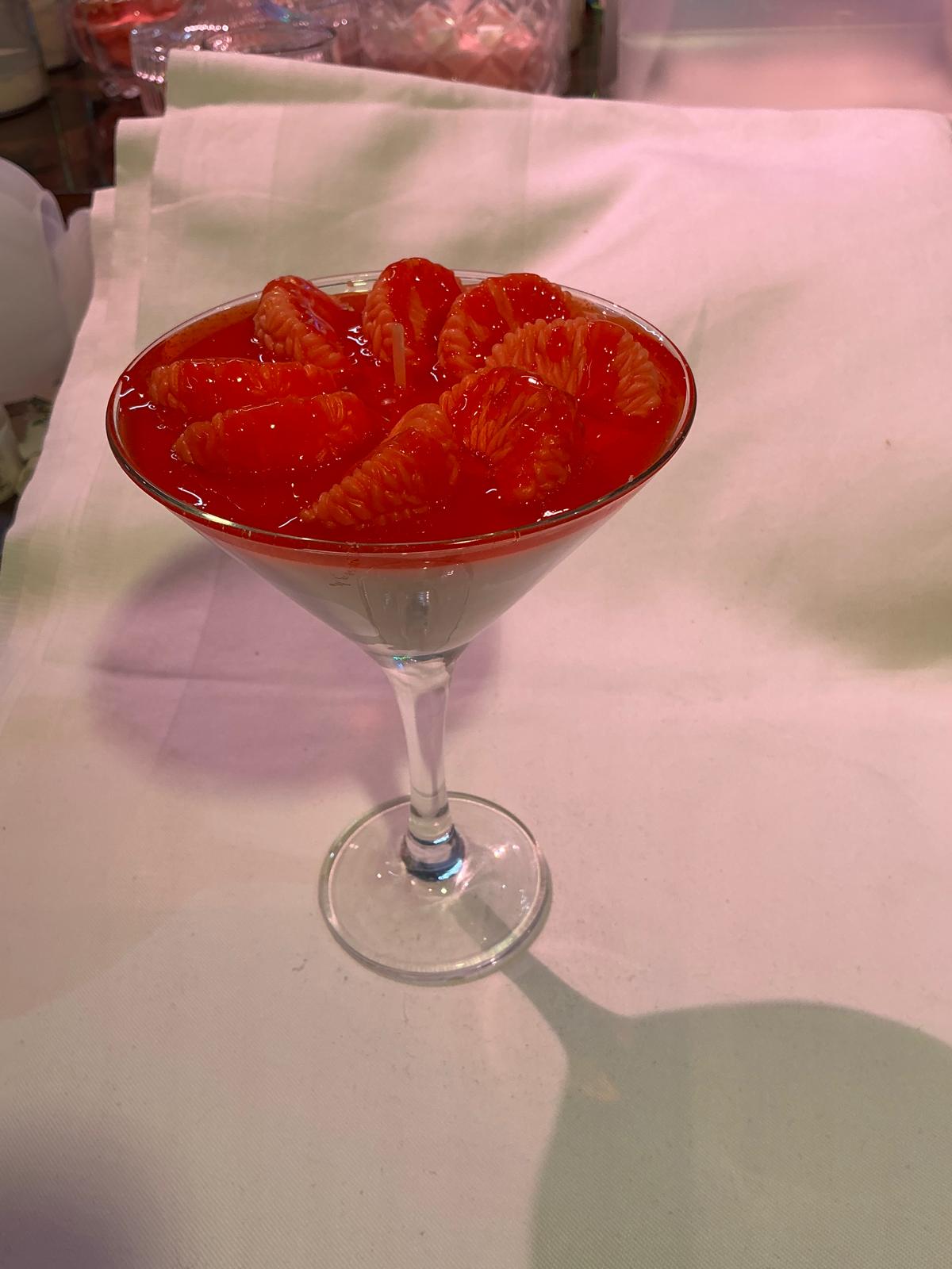 Vela copa de mandarina