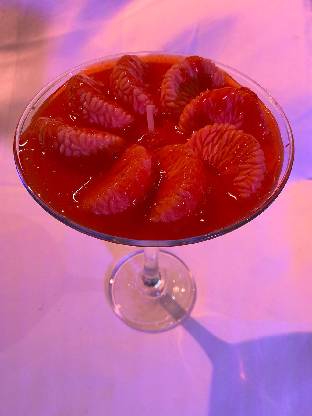 Vela copa de mandarina