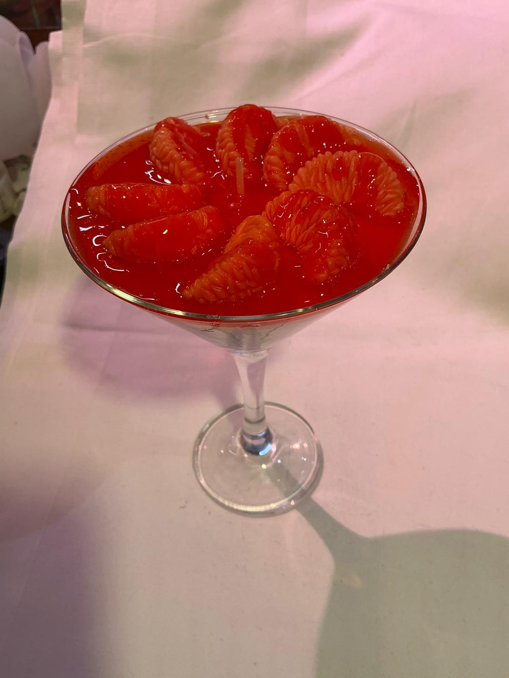 Vela copa de mandarina