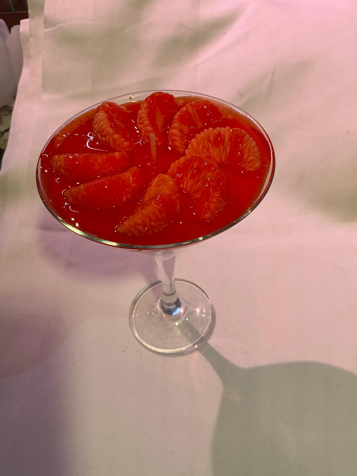 Vela copa de mandarina