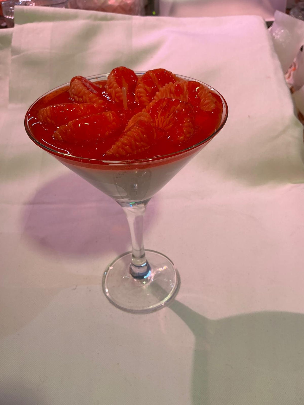 Vela copa de mandarina