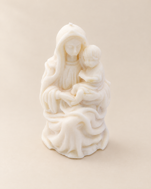 Vela Virgen con el Niño · Vista: frente