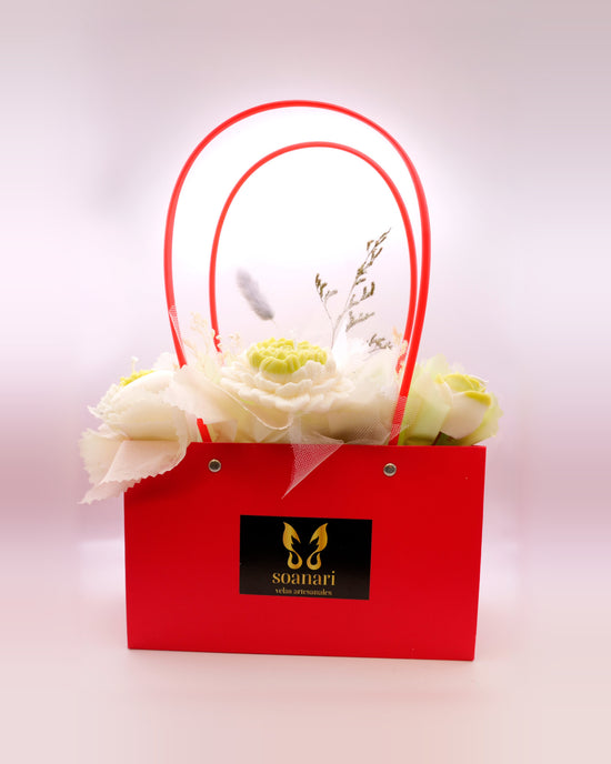 Bolso de flores de cera Sinfonía