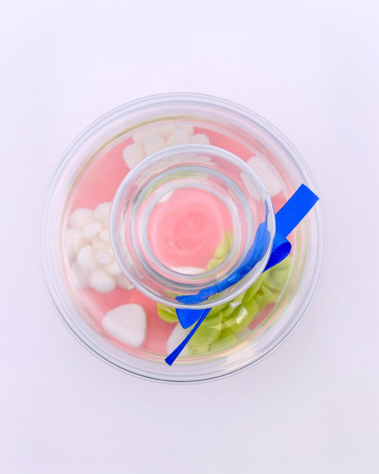 Vela en tarro de cristal Pink Garden