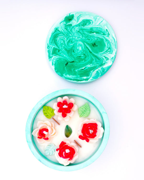 Vela floral con tapa Petit Garden